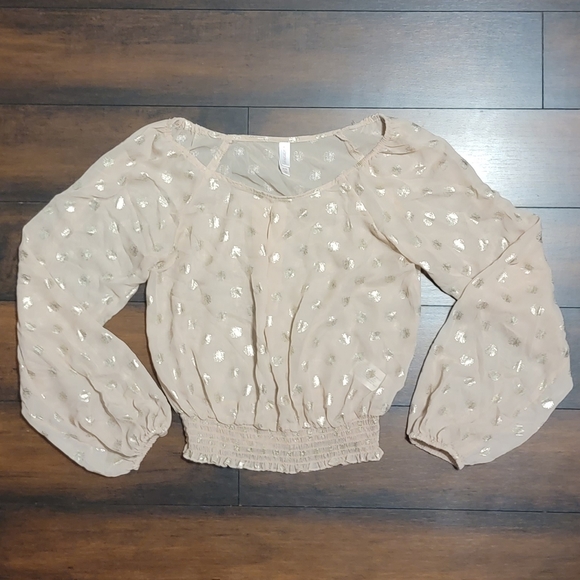 Xhilaration Shear Long Sleeve Blouse - Picture 1 of 3